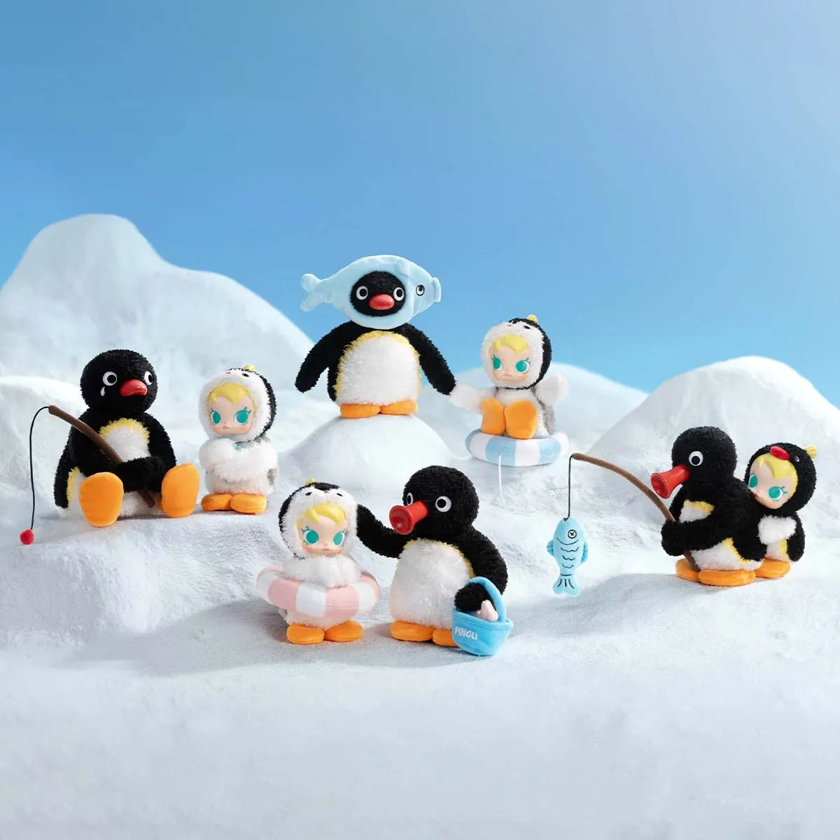Baby Molly × Pingu Happy Fishing Series - Vinyl Plush Pendant Blind Box