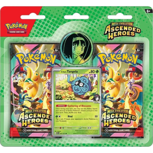 Pokemon TCG - Mega Evolutions - Ascended Heroes - 2 Pack Blister - Erika's Tangela