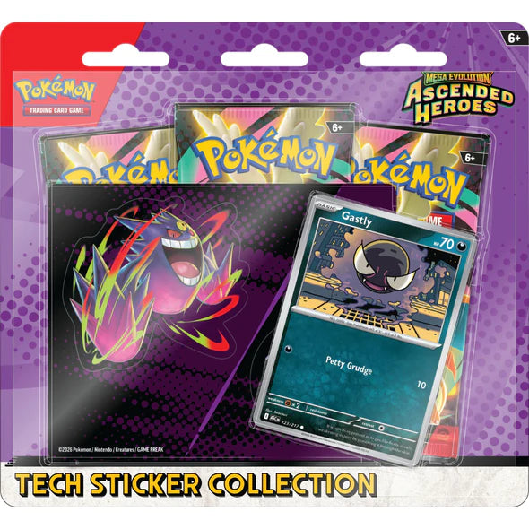 Pokemon TCG - Mega Evolutions - Ascended Heroes - Tech Sticker Collection (Gastly)