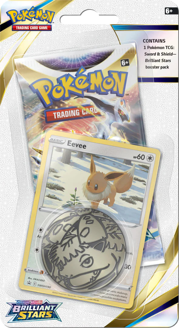 Pokemon TCG - Sword & Shield - Brilliant Stars - Eevee - Checklane Blister