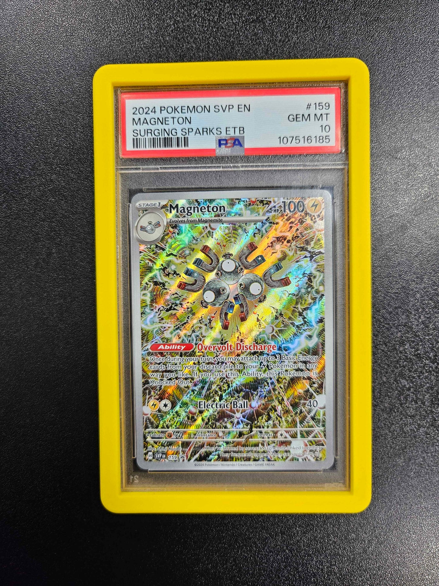 Magneton (159) Black Star Promo - 2024 SURGING SPARKS ETB EN - PSA 10