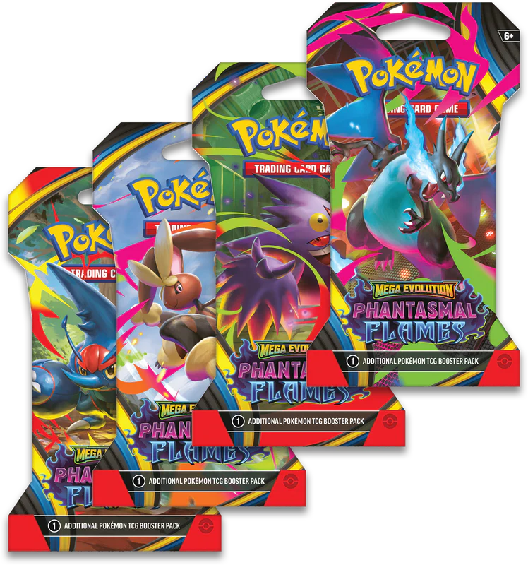 Pokemon TCG - Mega Evolution - Phantasmal Flames - Sleeved Booster Pack