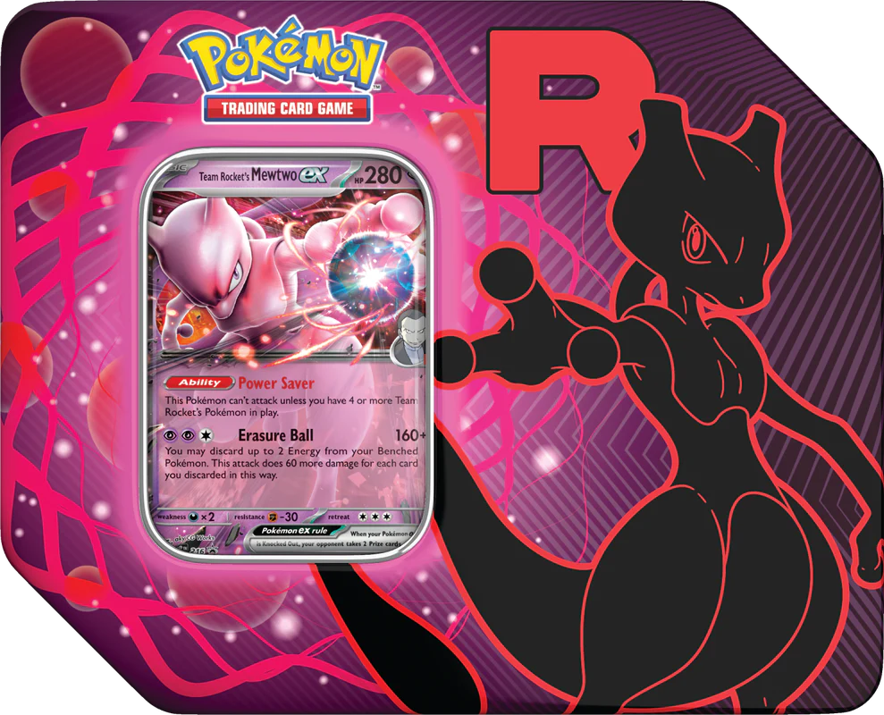 Pokemon TCG - Team Rocket Tin - Mewtwo ex