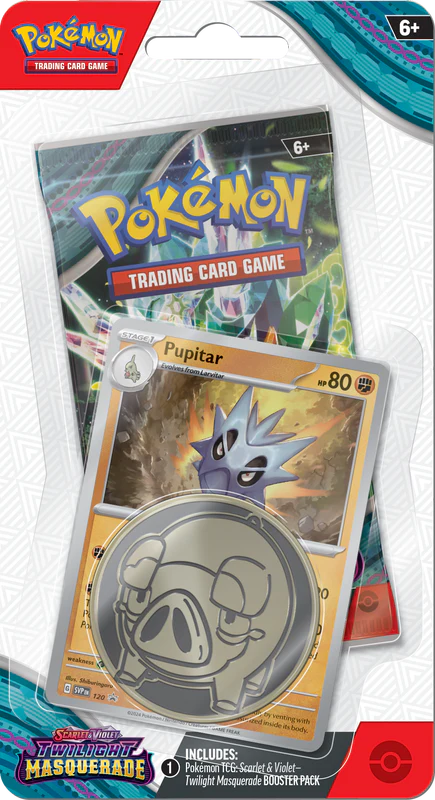 Pokemon TCG - Scarlet & Violet - Twilight Masquerade - Checklane Blister - Pupitar