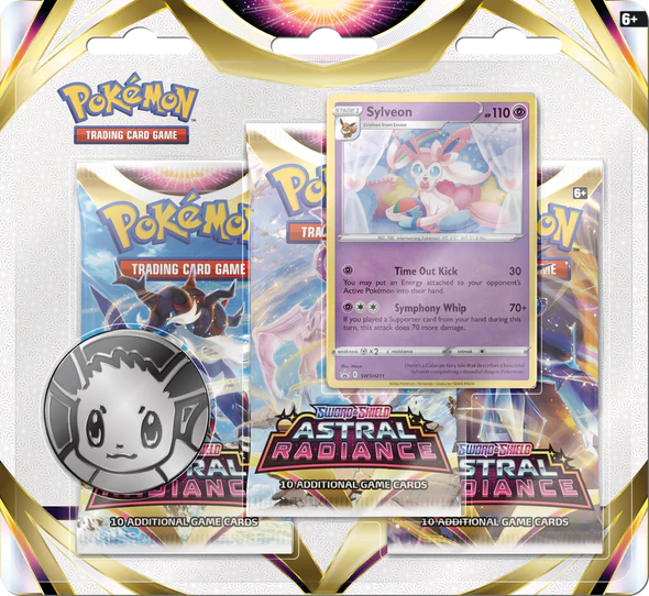 Pokemon TCG - Sword & Shield - Astral Radiance - Sylveon - 3 Pack Blister