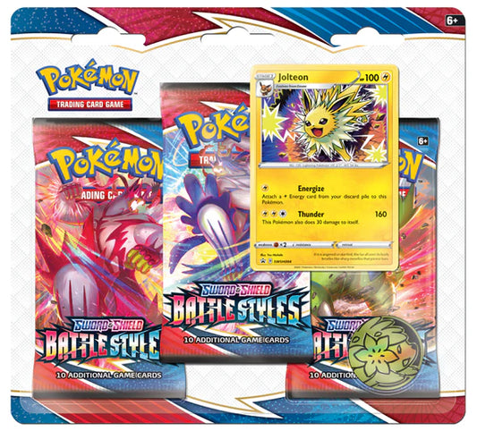 Pokemon TCG - Sword & Shield - Battle Styles - Jolteon - 3 Pack Blister
