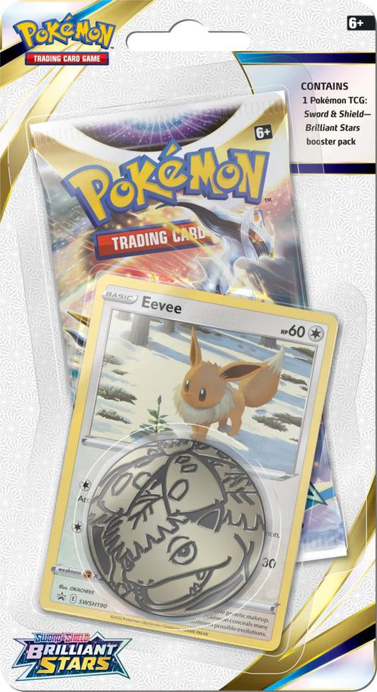 Pokemon TCG - Sword & Shield - Brilliant Stars - Eevee - Checklane Blister