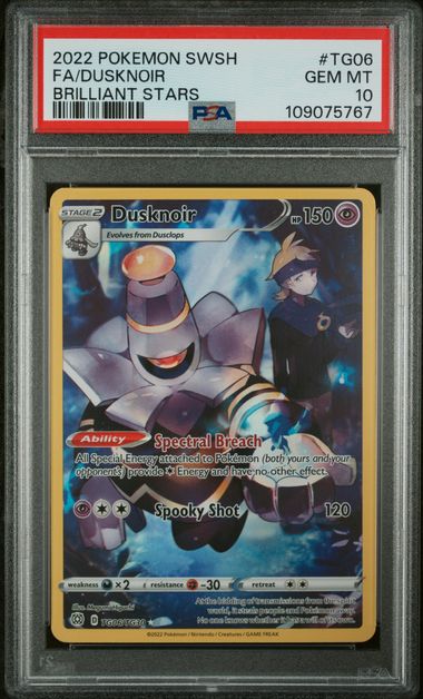 PSA 10 - Brilliant Stars - Dusknoir #TG06