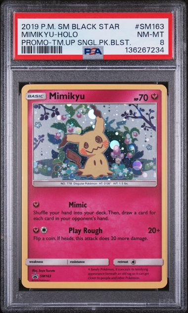 PSA 8 - Black Star Promo - Mimikyu #SM163