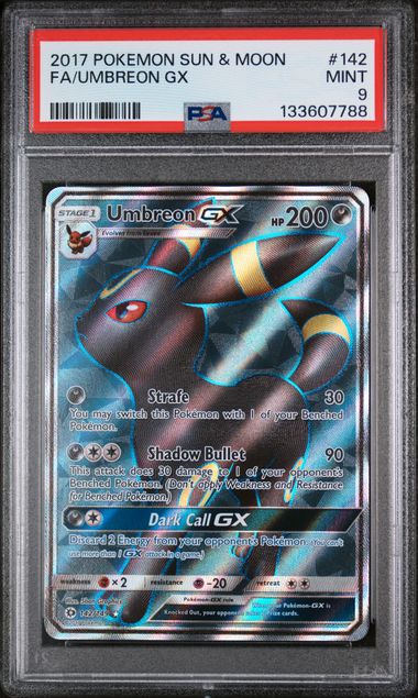 PSA 9 - Sun & Moon: Base Set - Umbreon GX #142